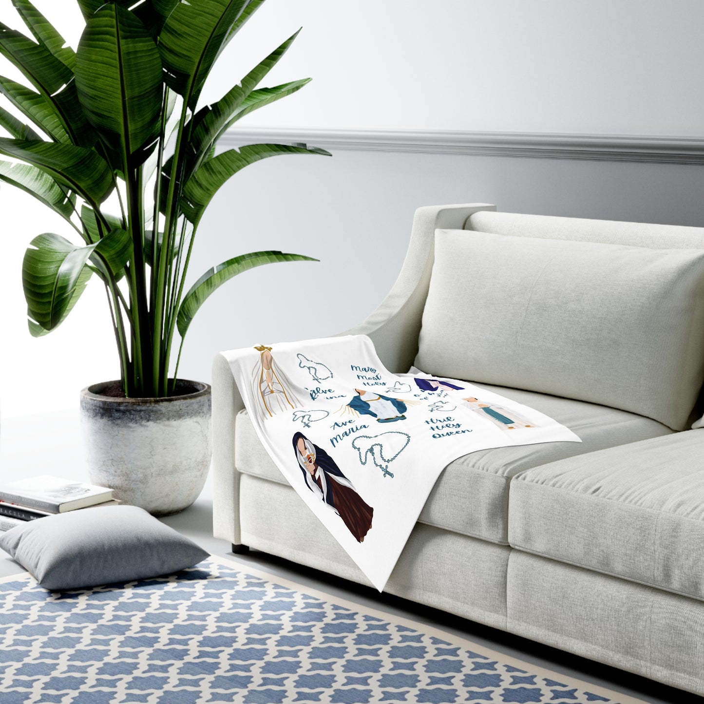 Our Blessed Mother Mary Swaddle Blanket