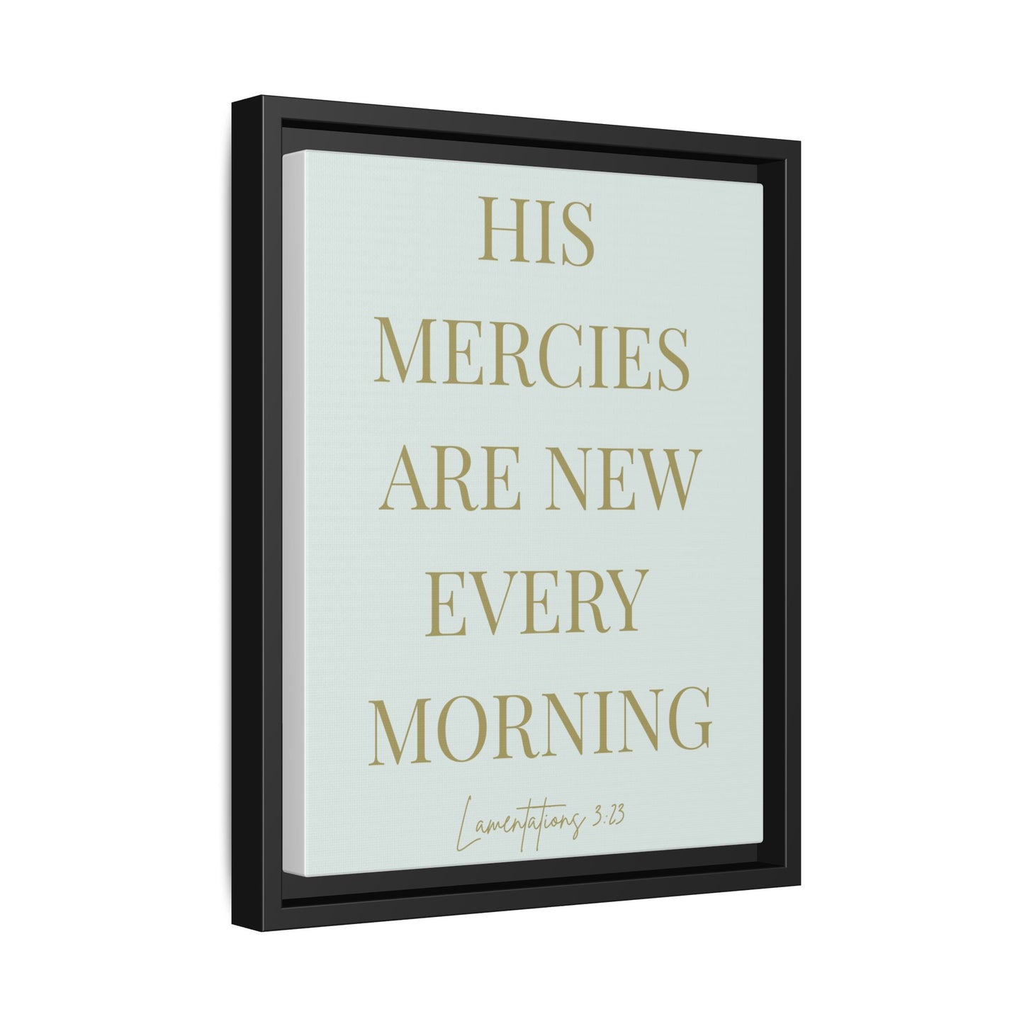 His Mercies Matte Canvas, Framed (Multi-color)