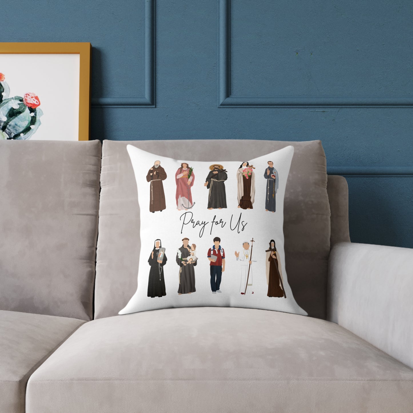 Saintly Square Pillow