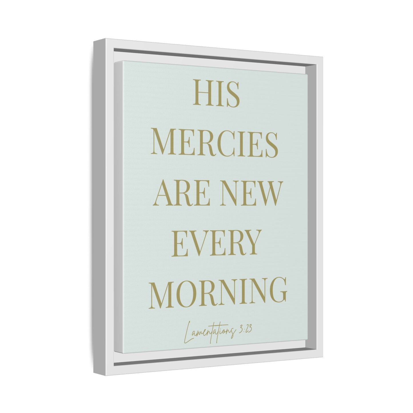 His Mercies Matte Canvas, Framed (Multi-color)