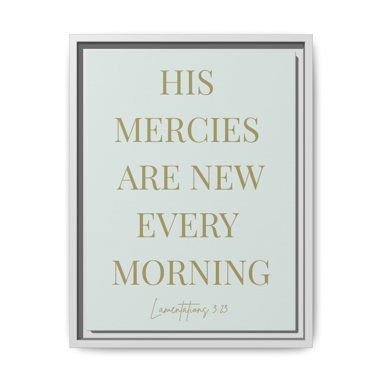 His Mercies Matte Canvas, Framed (Multi-color)