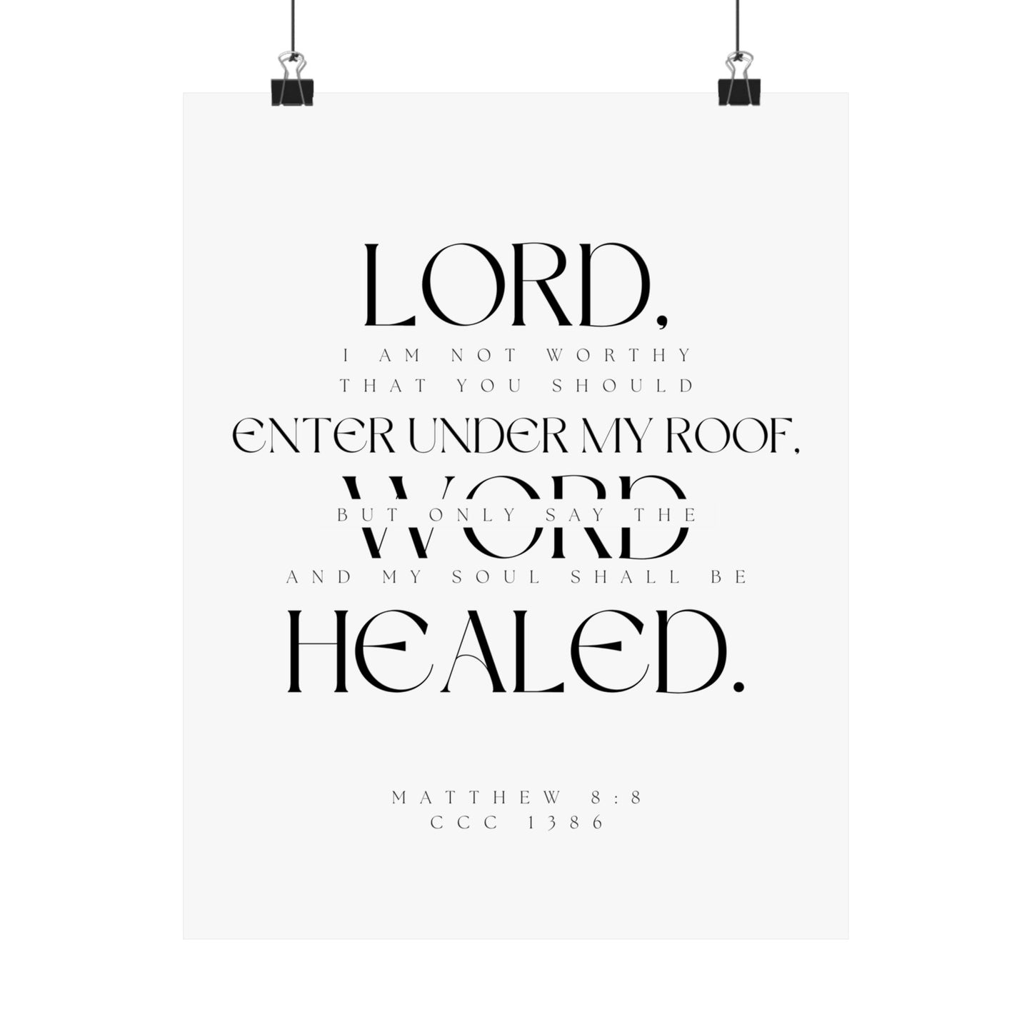 Lord, I am not worthy - Satin Poster