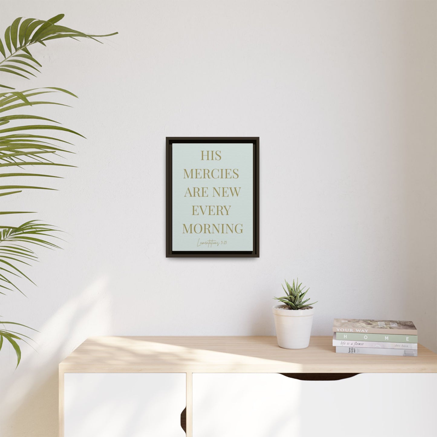 His Mercies Matte Canvas, Framed (Multi-color)