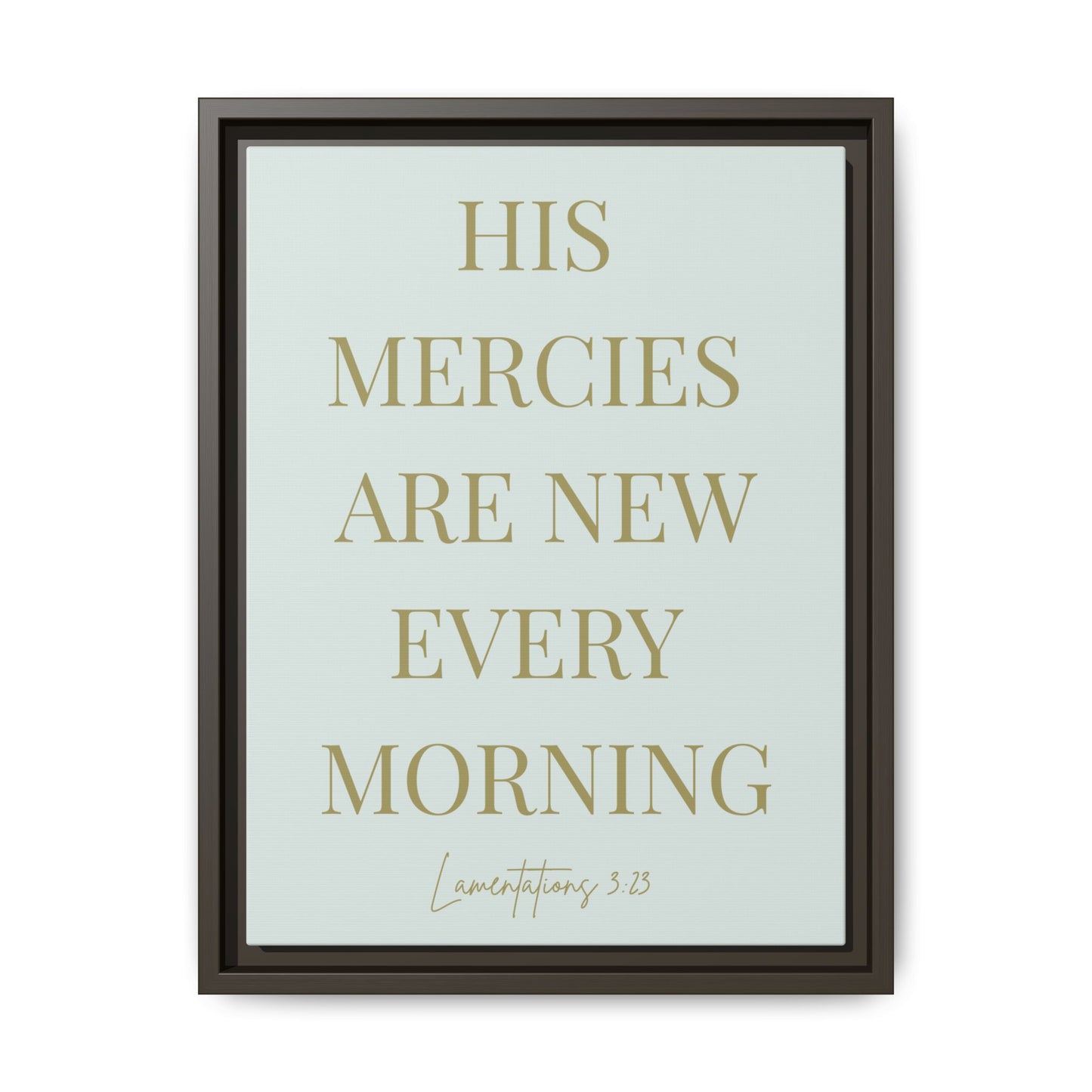 His Mercies Matte Canvas, Framed (Multi-color)