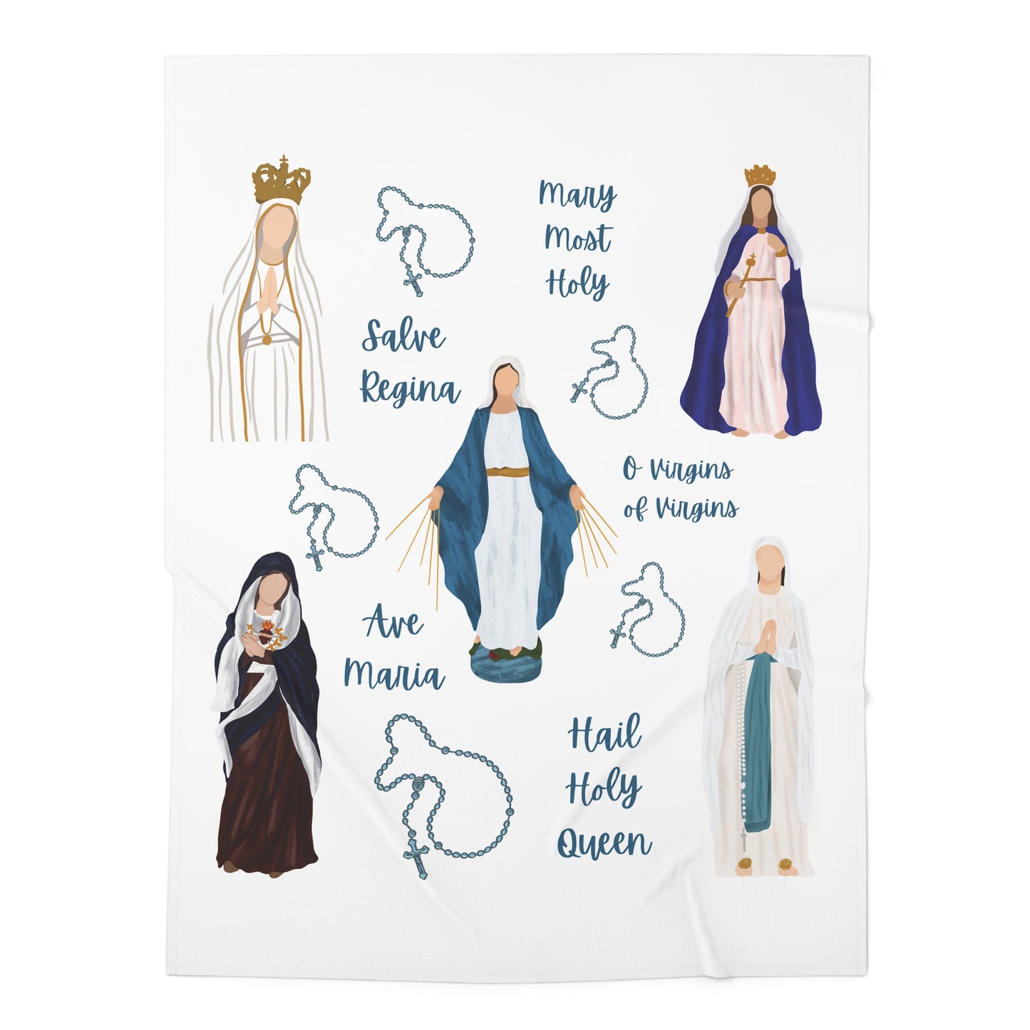 Our Blessed Mother Mary Swaddle Blanket