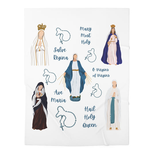 Our Blessed Mother Mary Swaddle Blanket