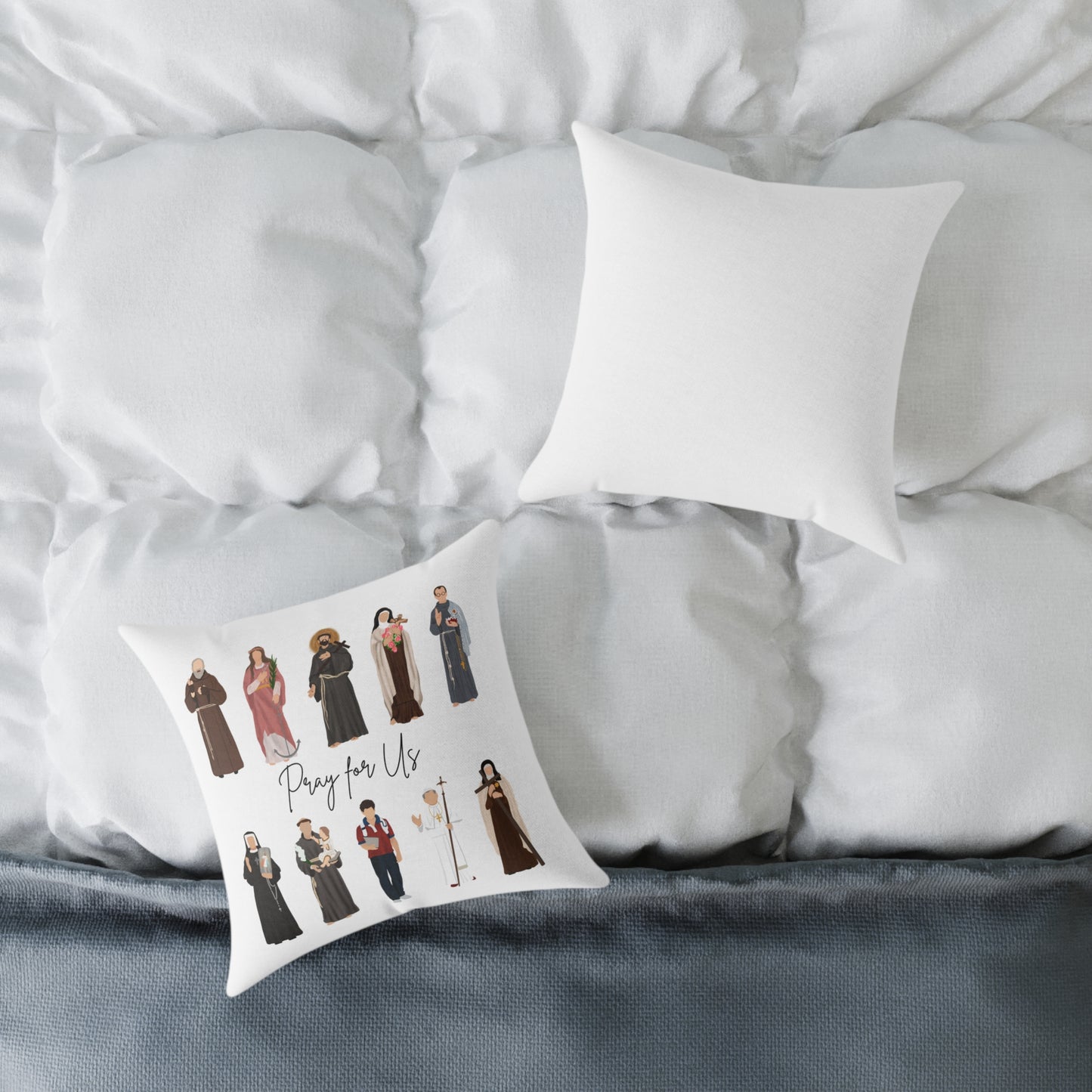 Saintly Square Pillow