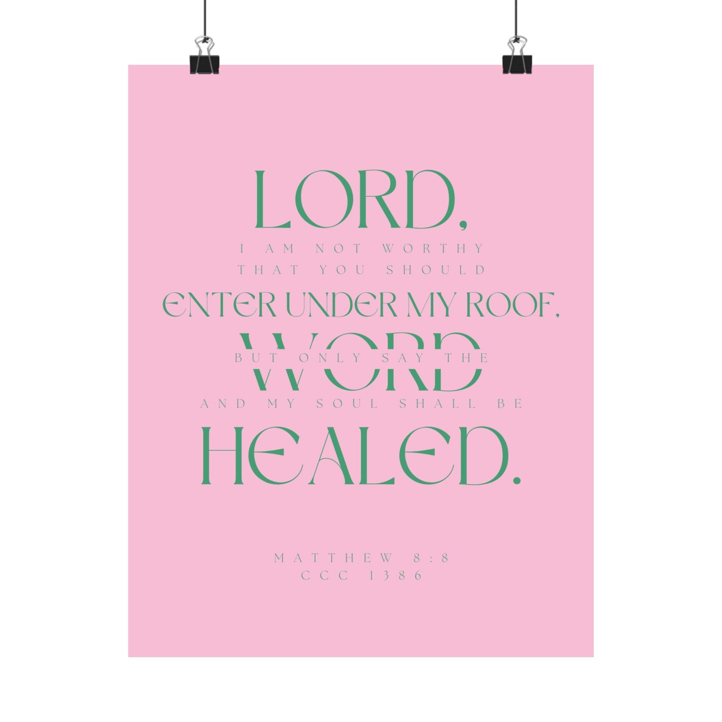 Lord I am not worthy - Satin Poster