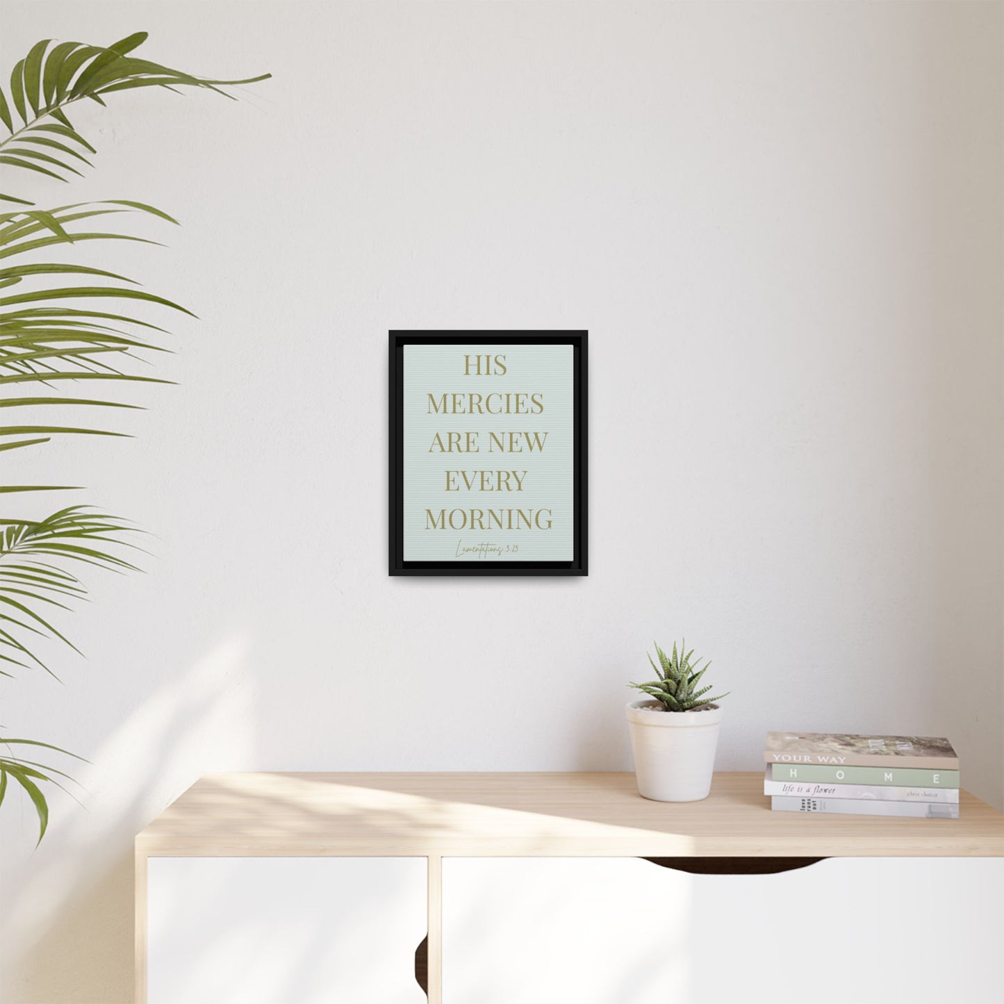 His Mercies Matte Canvas, Framed (Multi-color)