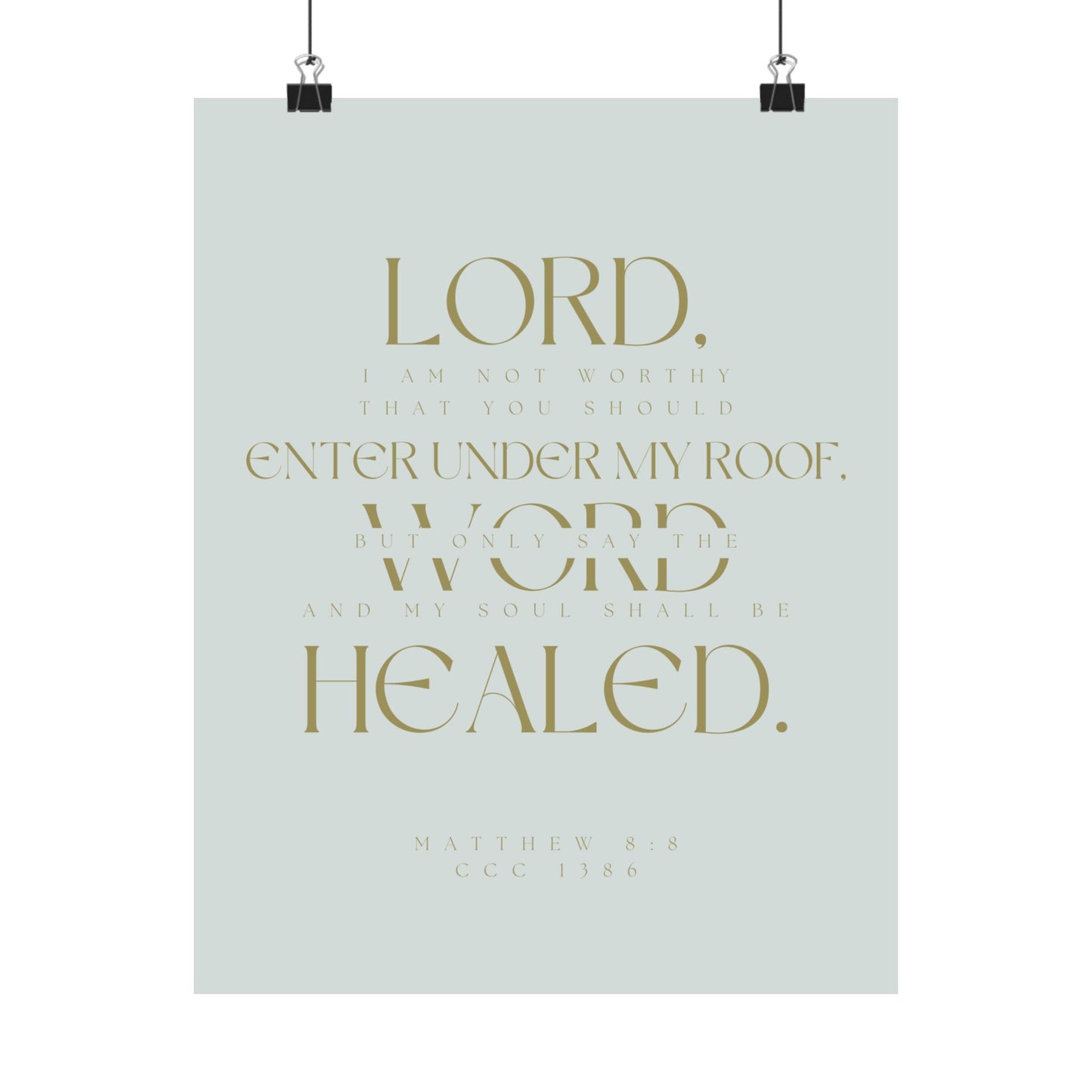 Lord, I am not worthy - Satin Poster