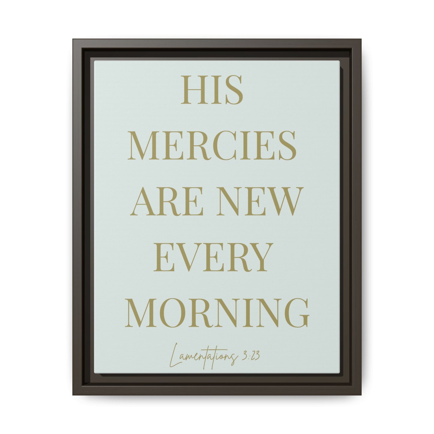His Mercies Matte Canvas, Framed (Multi-color)